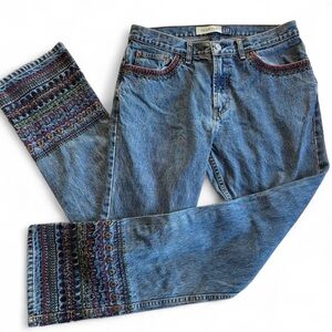 Gap Vintage Boot Cut Fall 99 Embroidered Blue Denim Jeans Size 4